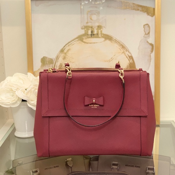 Kate Spade double zip shoulder bag with bow - Picture 7 of 14